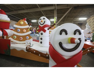 Santa's secret workshop for the Original Santa Claus Parade in Toronto is full of 24 floats, costumes and a bit of holiday magic. This year's virtual parade will be telecast Saturday on CTV at 7 p.m. on Wednesday December 1, 2021. Jack Boland/Toronto Sun/Postmedia Network