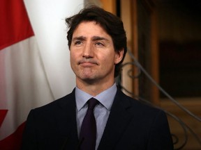 Prime Minister Justin Trudeau is pictured at a press conference in Victoria, B.C., on Nov. 26, 2021.