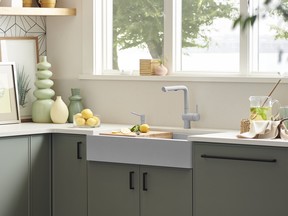 Even the simplest kitchen will transform with a shiny new faucet and a top-quality sink. IMAGE COURTESY OF BLANCO