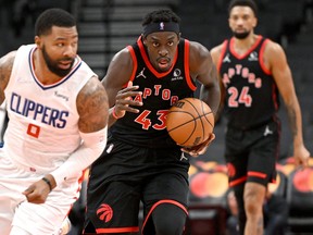 Raptors forward Pascal Siakam was in fine form in the team's win against the Clippers on Friday.
