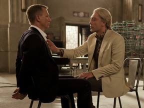 Daniel Craig (left) and Javier Bardem star in Metro-Goldwyn-Mayer Pictures/Columbia Pictures/EON Productions’ action adventure SKYFALL.