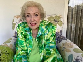 Betty White is seen in one of the last images taken before her death on Dec. 31, 2021.