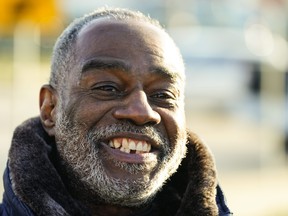 Willie Stokes smiles after getting out of a state prison in Chester, Pa., on Tuesday, Jan. 4, 2022, after his 1984 murder conviction was overturned because of perjured witness testimony.