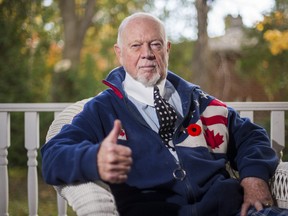 Hockey commentator Don Cherry in Mississauga on November 9, 2021.