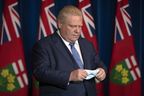 Ontario Premier Doug Ford attends a news conference in Toronto on Monday, Jan. 3, 2022. 