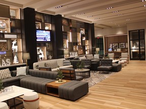 The Sheraton Gateway's new lobby is spacious and inviting.