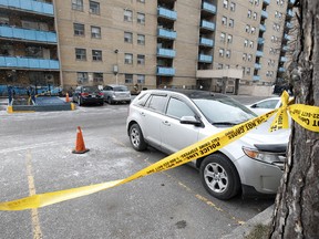 A young man was hospitalized after being shot multiple times outside a highrise at 2900 Jane St., just south of Finch Ave. W. around 10:30 p.m.
