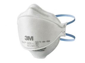 A 3M Aura Series Particulate Respirator 9205+, N95 is seen in an undated photograph obtained January 19, 2022.