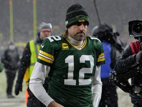 Green Bay Packers quarterback Aaron Rodgers gave an expletive-laden post-game interview and Sun columnist Don Brennan objected, opening the flood gates for some heavy Twitter pushback, including podcaster Pat McAfee. USA TODAY Sports