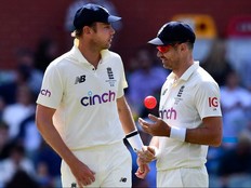 England bowlers Stuart Broad (left) and James Anderson.