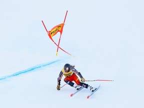 Valerie Grenier of Team Canada competes during the Audi FIS Alpine Ski World Cup Women’s Giant Slalom this past weekend in Kranjska Gora, Slovenia. Grenier placed in fourth spot.