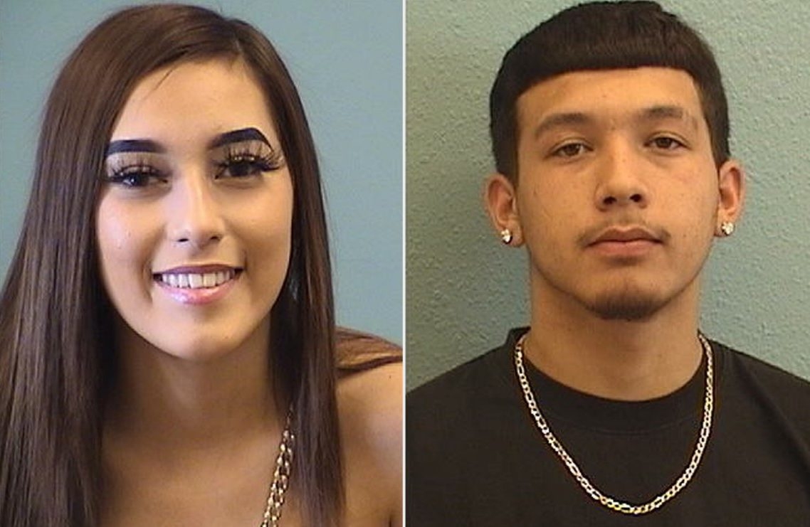  Accused killers Anna Bella Dukes, 18, left, and her beau Adrian Avila, 17.