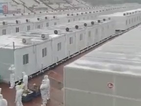 Quarantine camps in China.