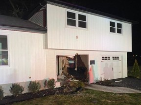 A New Jersey house was damaged twice by vehicles smashing into it.