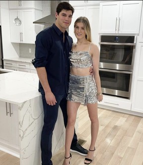 The newsome twosome on New Year’s Eve. EUGENIE BOUCHARD/ INSTAGRAM