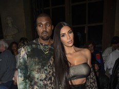 Kanye West and Kim Kardashian.