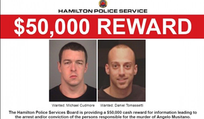 They got Cudmore but so far Daniel Tomassetti has not been found. HANDOUT/ HAMILTON POLICE