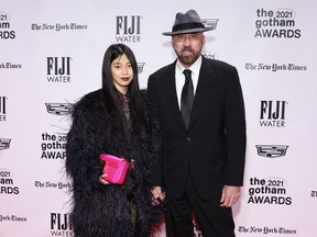 Nicolas Cage and Riko Shibata in New York 2021 - Getty