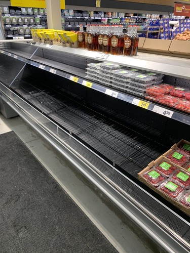 With Canada's supply chain being threatened by the federal government's vaccine mandate for truckers crossing the border, it wasn't hard to find empty shelves at this grocery story in Etobicoke on Friday, Jan. 21, 2022.