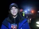 Reporter Tori Yorgey during live broadcast right before she is struck by car.