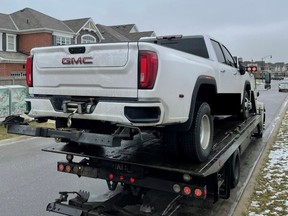 Police impound a tow truck belonging to 31-year-old Kwateng Phelan Asampong of Brampton, charged by police after a video of his tow truck driving recklessly went viral