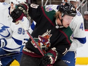 Ryan Dzingel, formerly of the Arizona Coyotes, briefly of the Toronto Maple Leafs, is now part of the San Jose Sharks organization.