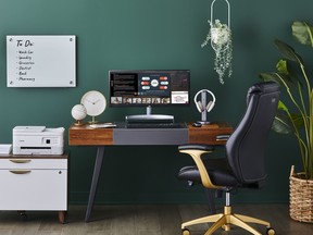Choosing home office furnishings that appeal to your decor style is key to being motivated and keeping your house from looking like an office. 
PHOTO: BUREAU EN GROS