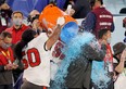 Head coach Bruce Arians of the Tampa Bay Buccaneers has Gatorade dumped on him after winning Super Bowl LV against the Kansas City Chiefs at Raymond James Stadium on February 7, 2021 in Tampa, Florida. The Buccaneers defeated the Chiefs 31-9.