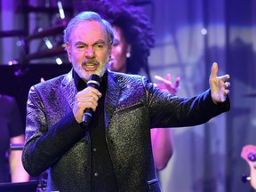 Singer Neil Diamond performs during the annual Clive Davis pre-Grammy gala at the Beverly Hilton Hotel February 11, 2017.