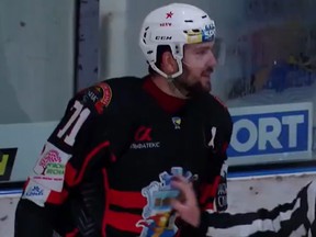 Andri Denyskin was issued a one-year suspension by the IIHF's Disciplinary Board on Tuesday for a racist gesture during a game last year.