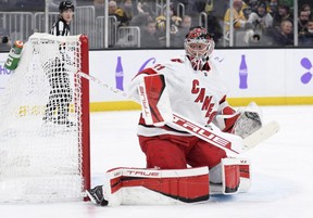 If Toronto was to meet the Carolina Hurricanes in the playoffs, you can be sure former Leafs starter Frederik Andersen would be pumped to beat his ex-mates. USA TODAY SPORTS