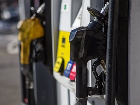 Pumps at a gas station in Toronto.