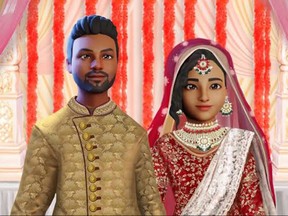 Indian couple gets married as avatars.
