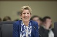Former Ontario Premier Kathleen Wynne defends her decisions as Premier at Queens' Park,  in Toronto, Ont. on Monday Dec. 3, 2018.