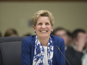 Former Ontario Premier Kathleen Wynne defends her decisions as Premier at Queens' Park,  in Toronto, Ont. on Monday Dec. 3, 2018.