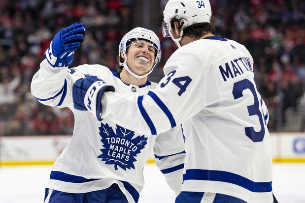 Leafs score 10 in victory, get four goals from Marner in wild night in ...