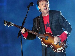 Paul McCartney performs at Super Bowl XXXIX.