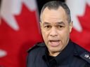Ottawas Polizeichef Peter Sloly während einer Pressekonferenz in Ottawa am Freitag, 4. Februar 2022.    