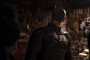 Robert Pattinson in a scene from The Batman.