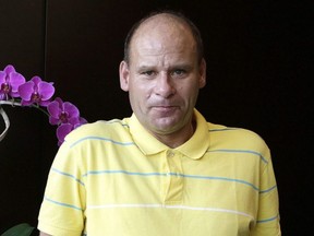 Steve Fonyo poses for a photo at the premiere of