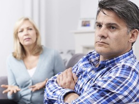Woman is frustrated with her partner about estate planning.