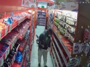 A Florida shoplifter was caught on tape stuffing a crossbow in his pants.