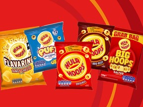Hula Hoops' products are pictured in a screengrab of KP Snacks' website.
