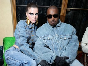 Julia Fox and Kanye West - Ye - 2022 - Paris Fashion Week - Getty
