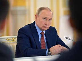 Russian President Vladimir Putin meets with members of the Delovaya Rossiya (Business Russia) All-Russian Public Organization at the Kremlin, in Moscow, Russia February 3, 2022.