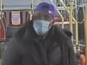 Police are looking for this suspect after an assault on a TTC bus
