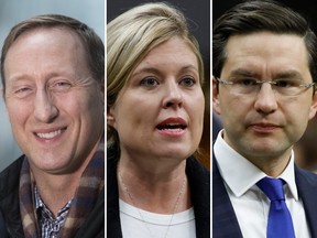From left, Peter MacKay, Michelle Rempel and Pierre Poilievre.
