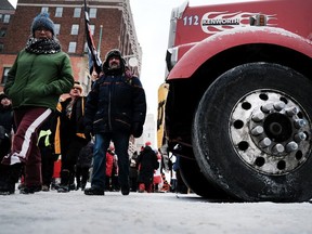 'Competing Interests': Liberals Raise Security Concerns Over Emergency Law Revision People Gather And Block The Streets To Take Part In An Anti-Government Protest Against The Vaccination Mandate February 12, 2022 In Ottawa.