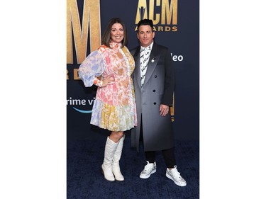 Stevie Frasure and Jesse Frasure attend the 57th Academy of Country Music Awards at Allegiant Stadium on March 7, 2022 in Las Vegas, Nevada.