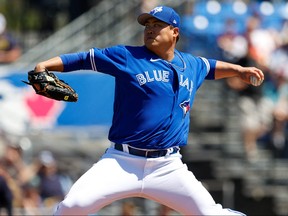Blue Jays starting pitcher Hyun Jin Ryufaced faced off against fellow rotation arm Kevin Gausman in a intra-squad game yesterday